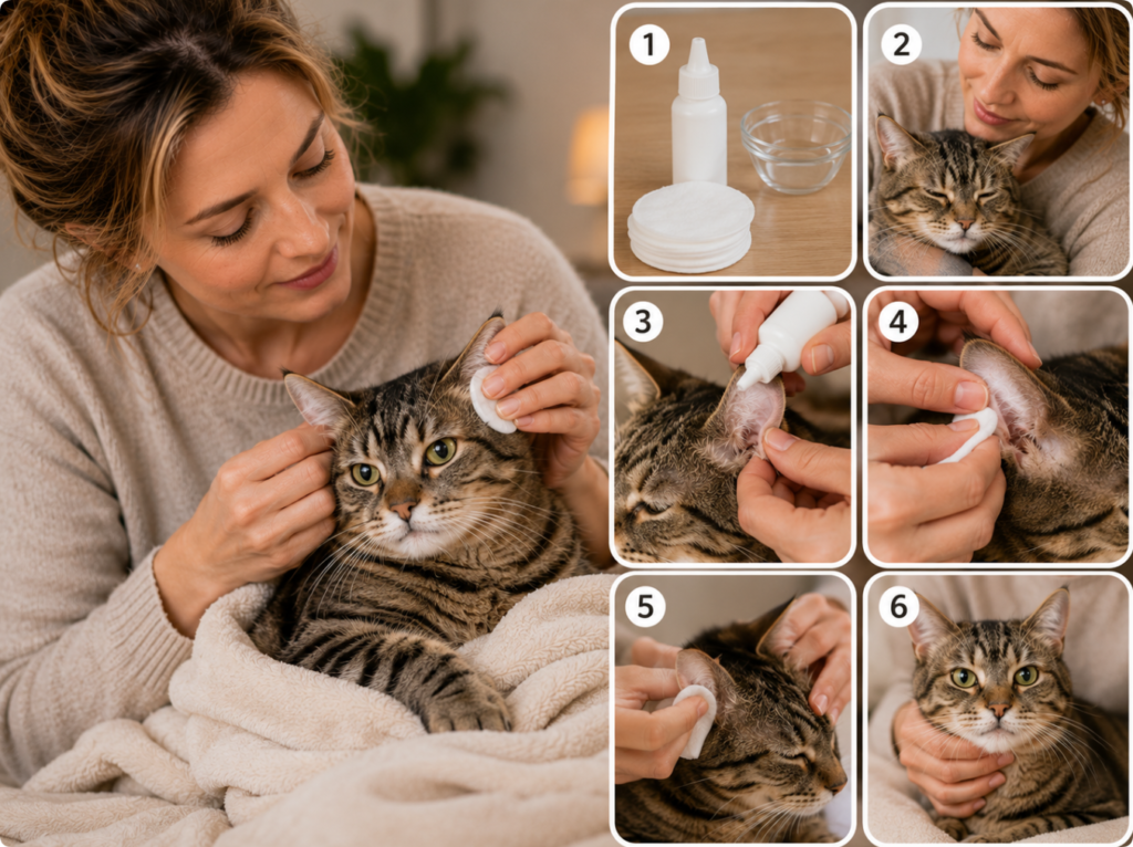 How to Clean a Cat’s Ears Safely Without Causing Stress or Injury